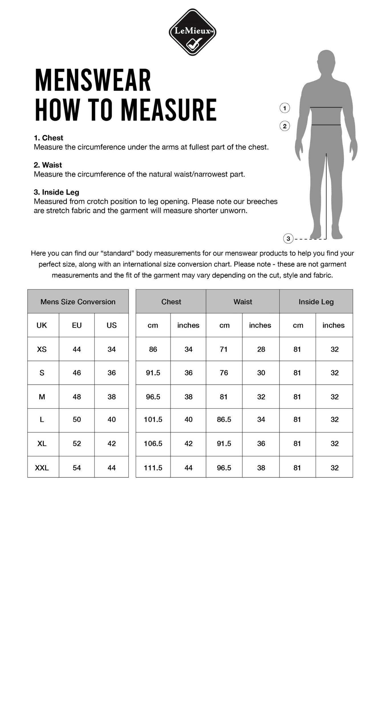 Desktop size guide
