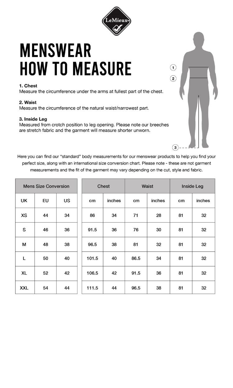 Mobile size guide