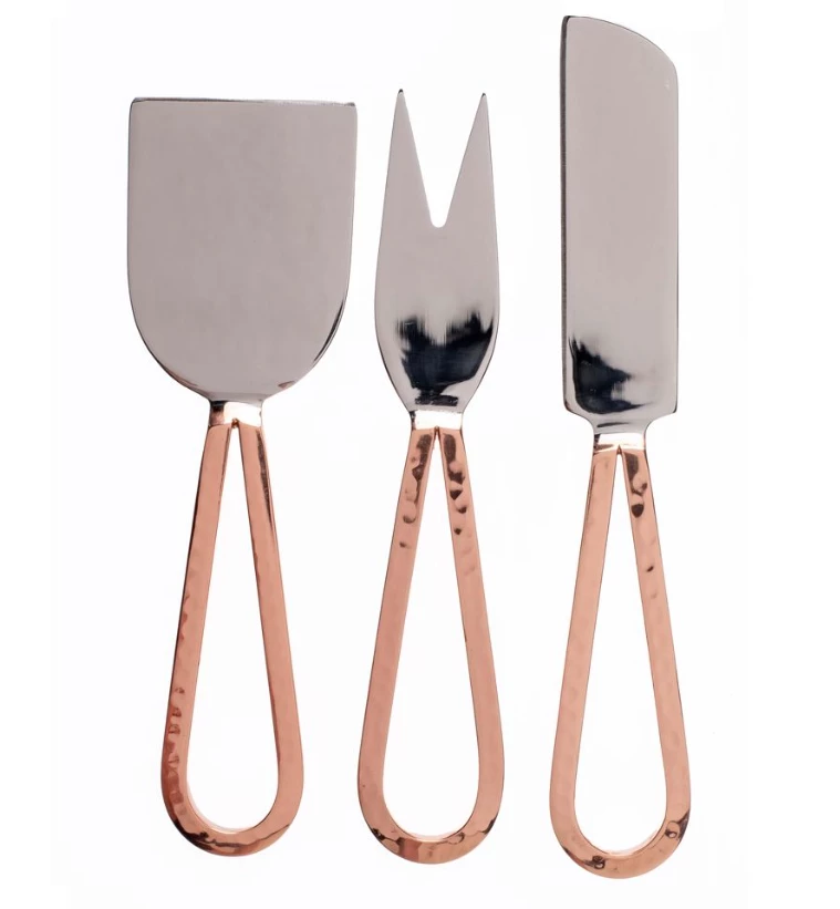 The Just Slate Company 3 Cheese Knives - Copper in Unknown