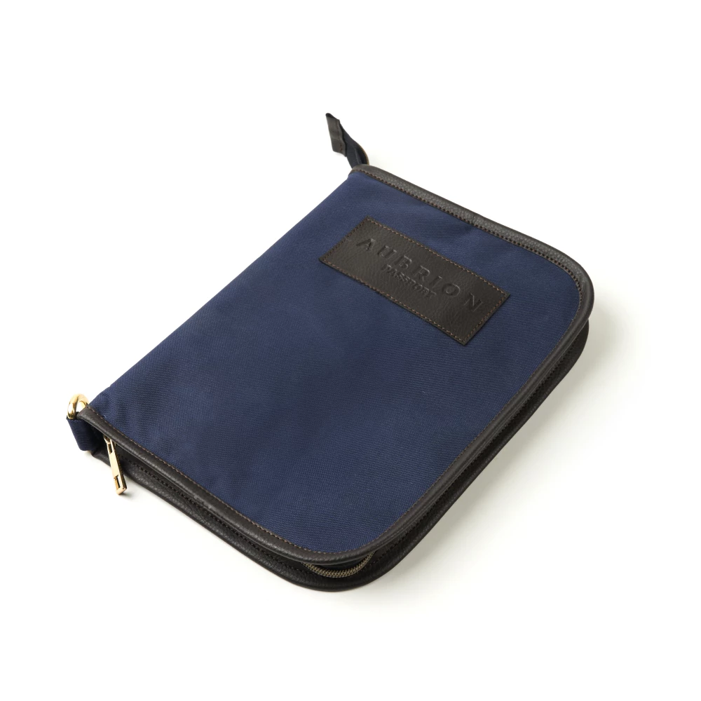 Aubrion Horse Passport Folder - Navy in Navy