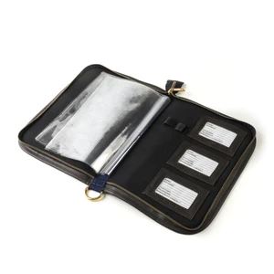 Aubrion Horse Passport Folder - Navy in Navy