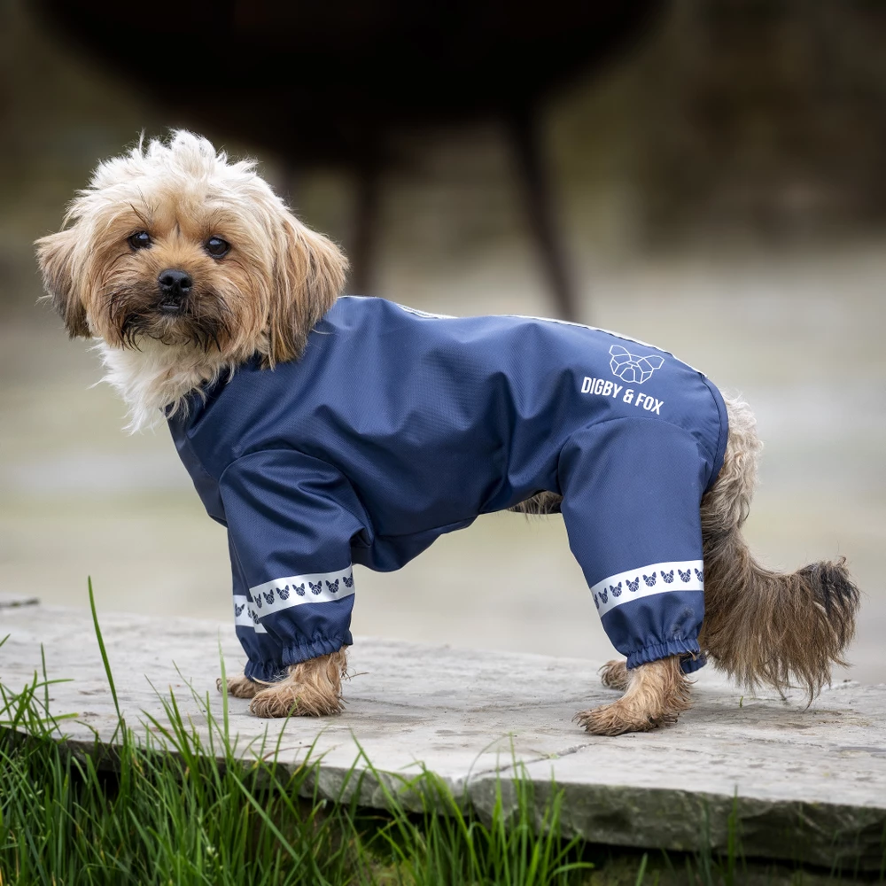 Digby & Fox Cover-All Dog Coat - Navy in Navy