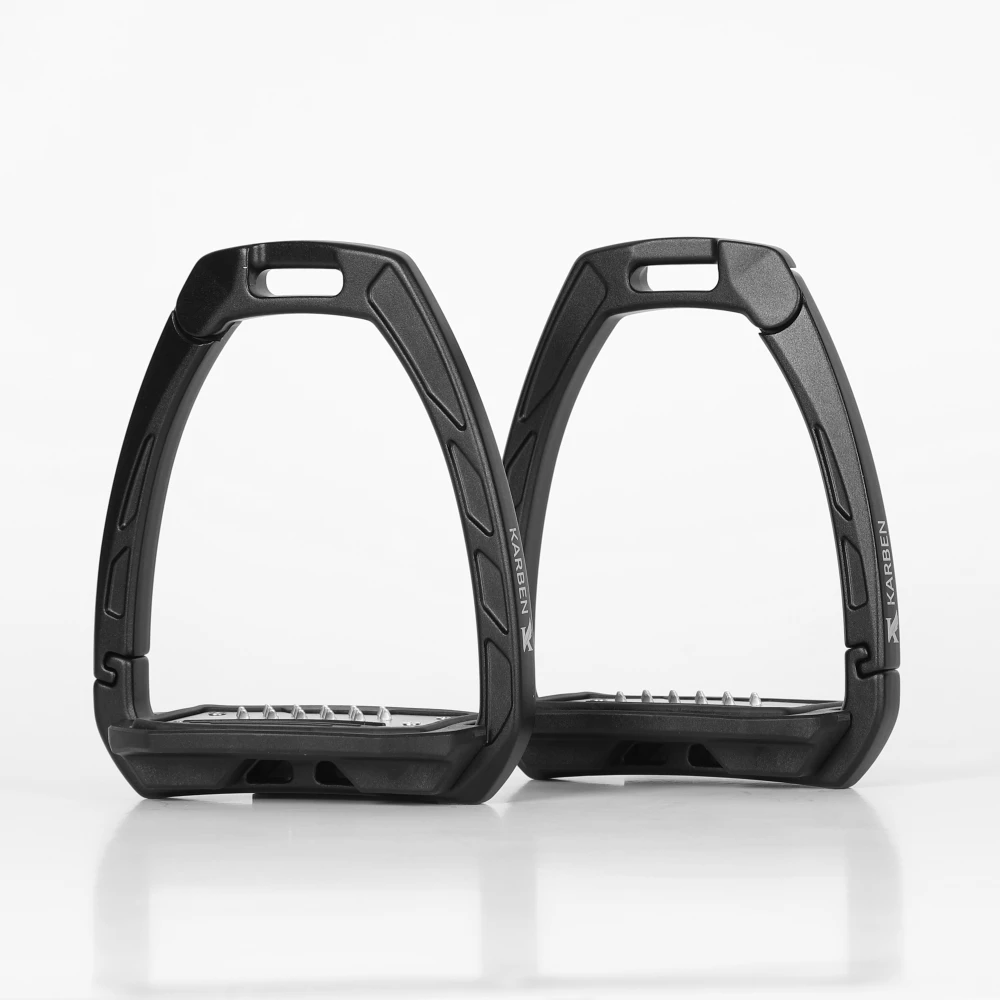 Karben Ultra Grip Stirrups - Black in Black