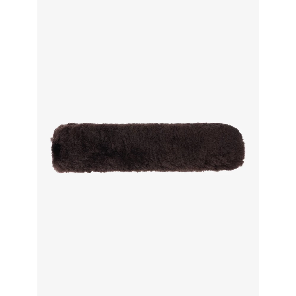 LeMieux Simuwool Noseband Cover - Brown in Brown