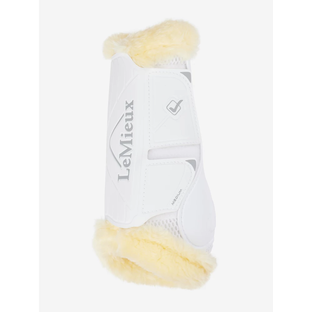 LeMieux Motionflex Dressage Boot with Fleece Edge - White/Natural in White/Natural