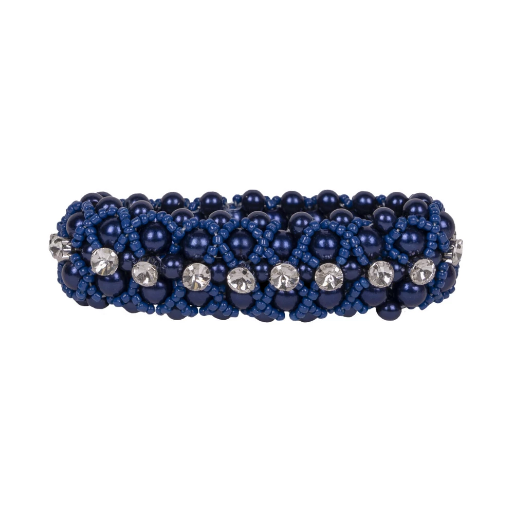 QHP Hair scrunchie Diamond - Navy in Navy