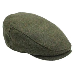 Heather Hats & Accessories Selby Twill Tweed Flat Cap - Forest in Forest