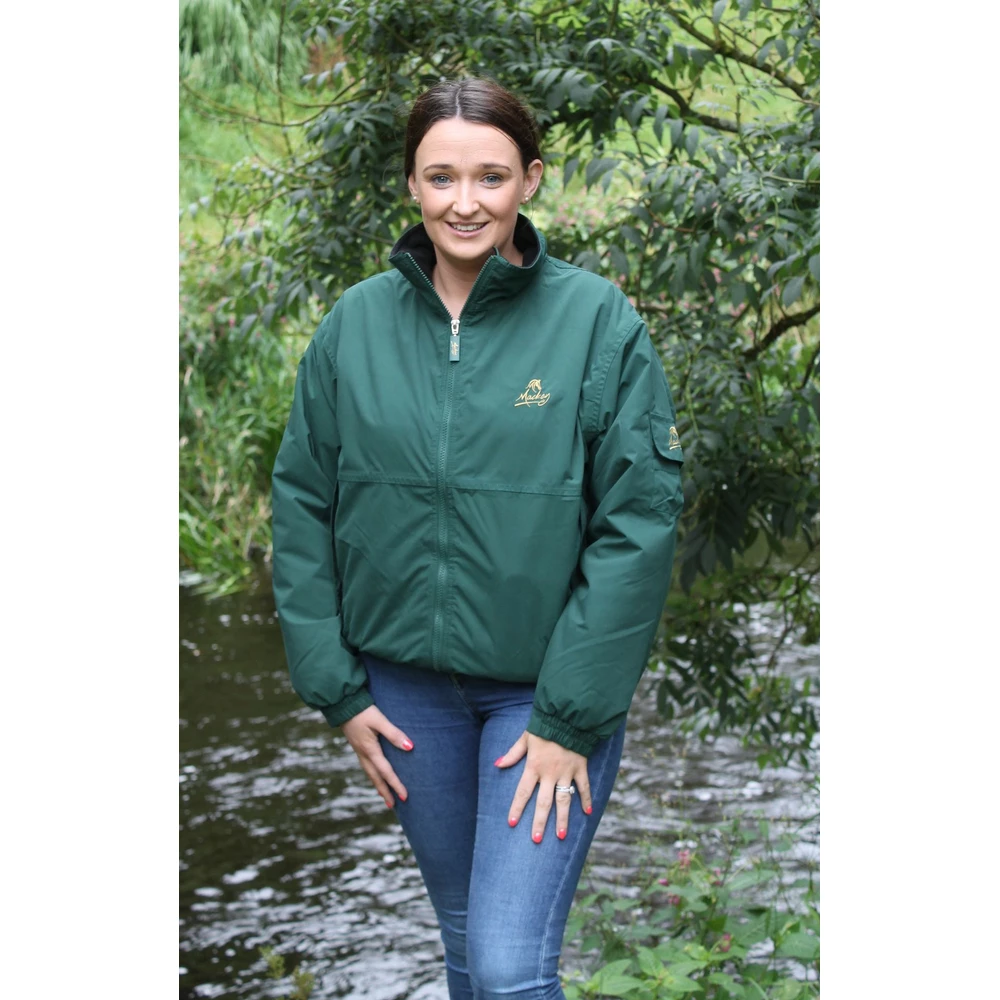 Mackey Equestrian Kids Blouson Jacket with logo - Green in Green