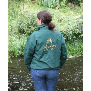 Mackey Equestrian Kids Blouson Jacket with logo - Green 