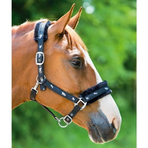 Shires Adjustable Nylon/Fleece  Headcollar in Black