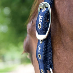 Shires Adjustable Nylon/Fleece  Headcollar in Blue
