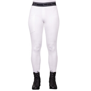 QHP Riding tights Eden Junior Competition full grip - White in White