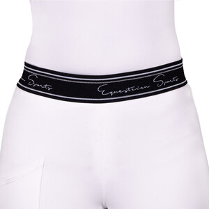 QHP Riding tights Eden Junior Competition full grip - White in White