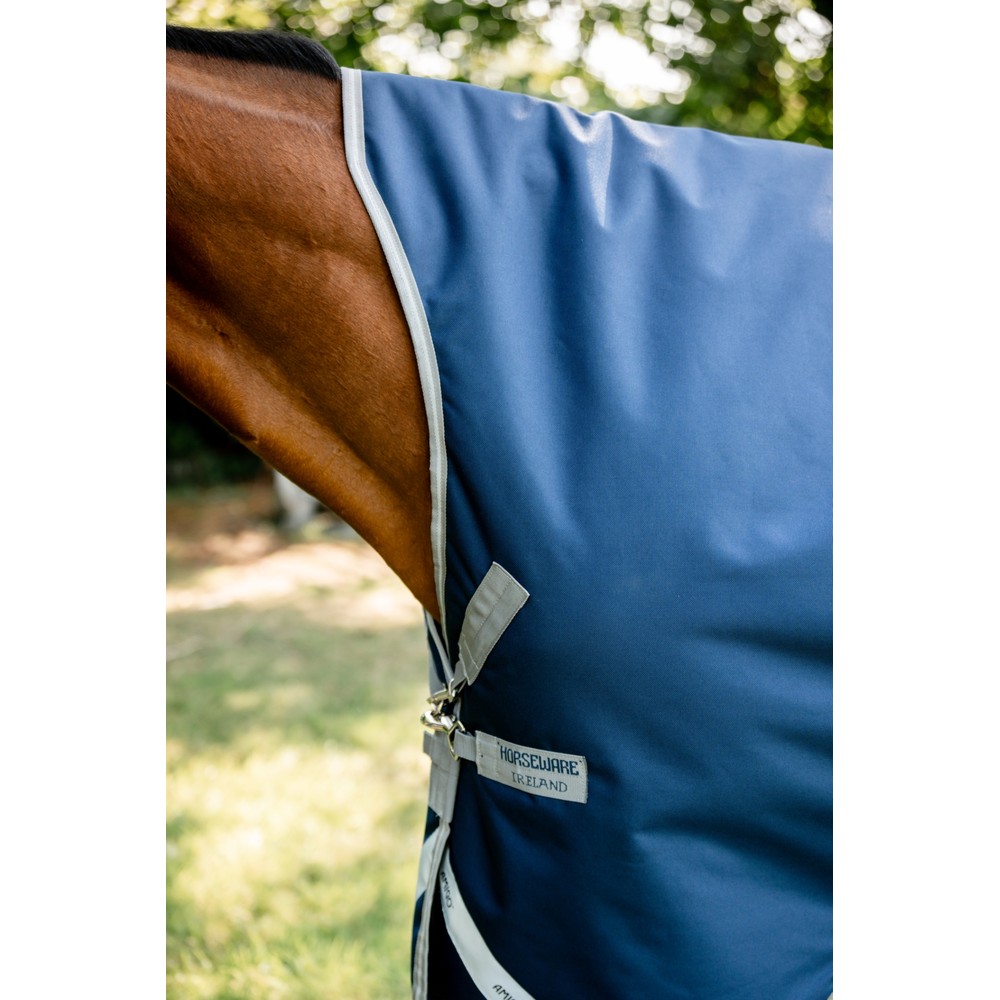 Horseware Amigo Amigo 1200D Rug Turnout 400g - Navy/Titanium Grey & Silver