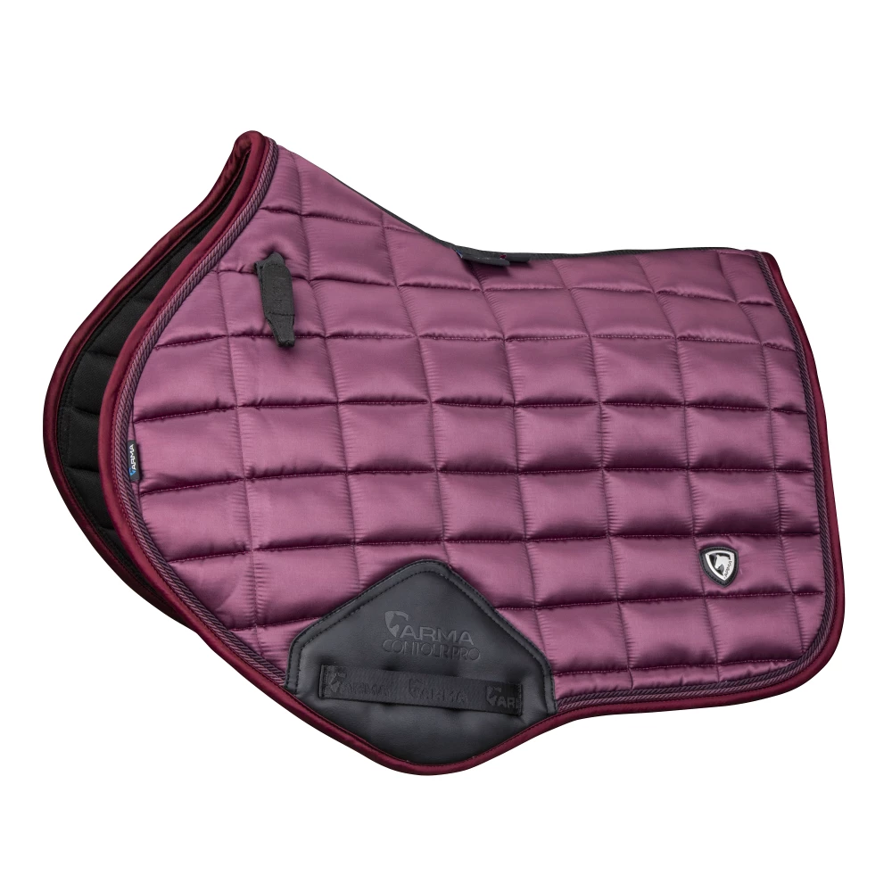 Arma Eltar Satin Jump Saddlecloth - Black Cherry in Black/Cherry