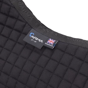Arma Deluxe Cotton Saddlecloth - Black in Black