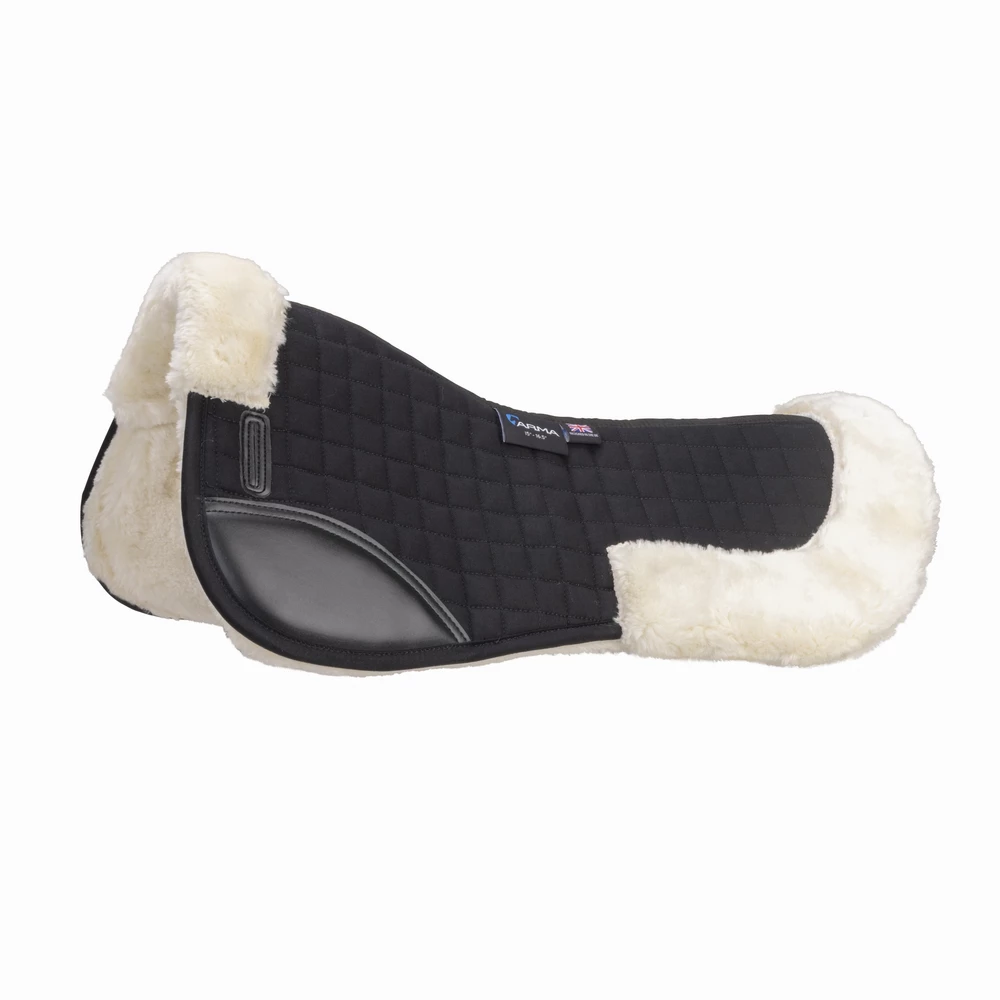 Arma Deluxe Cotton Half Pad - Black/Natural in Black/Natural