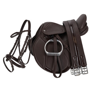 QHP Complete saddle set Melbourne Brown Pony in Brown