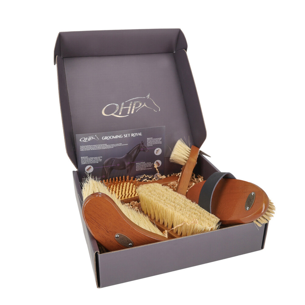 QHP Grooming set Royal Dark brown in Dark Brown