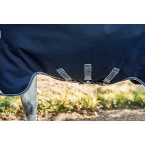 Horseware Rambo Rambo 1680D Turnout 250g VL  - Navy/Thunderstorm Grey & Silver in Navy/Thunderstorm Grey & Silver