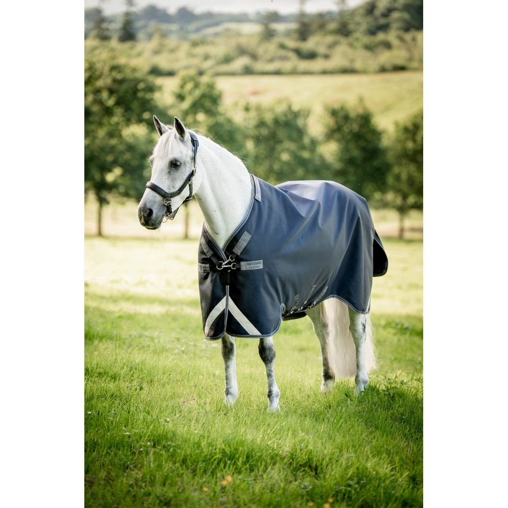 Horseware Rambo Rambo 1680D Turnout 250g VL - Navy/Thunderstorm Grey & Silver