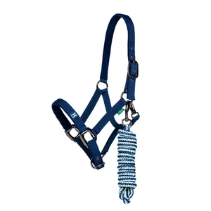 Horseware Newmarket Headcollar & Leadrope  - Witney Navy 