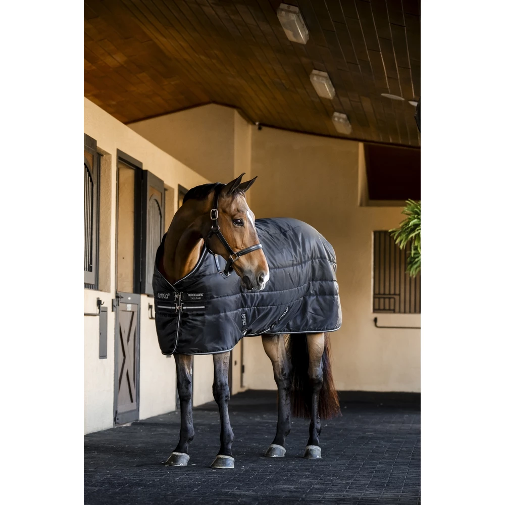 Horseware Amigo Amigo Ripstop Insulator Stable 50g  - Black/Black & Silver in Black/Black & Silver