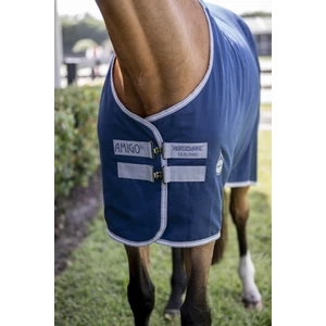 Horseware Amigo Amigo Stable Sheet   - Navy/Titanium Grey & Silver 
