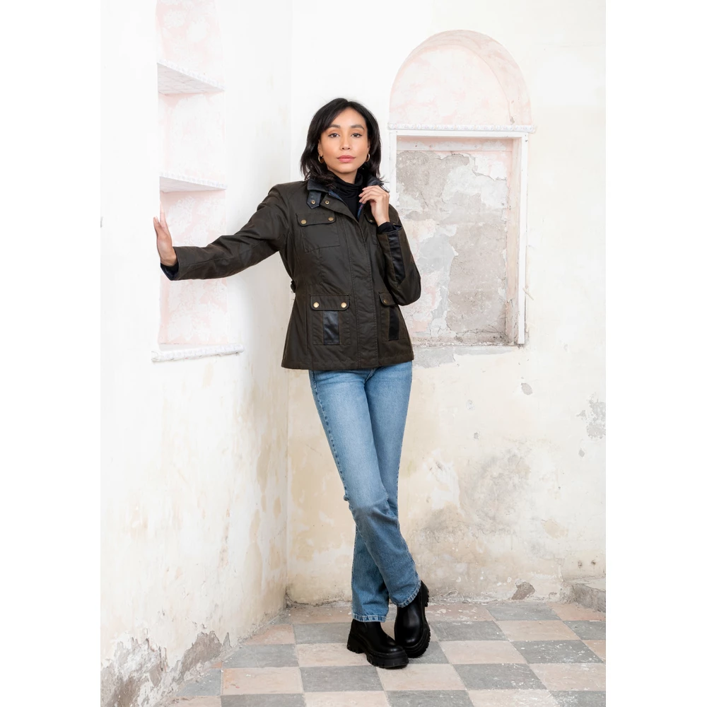 Jack Murphy Cara Utility Wax Jacket Olive