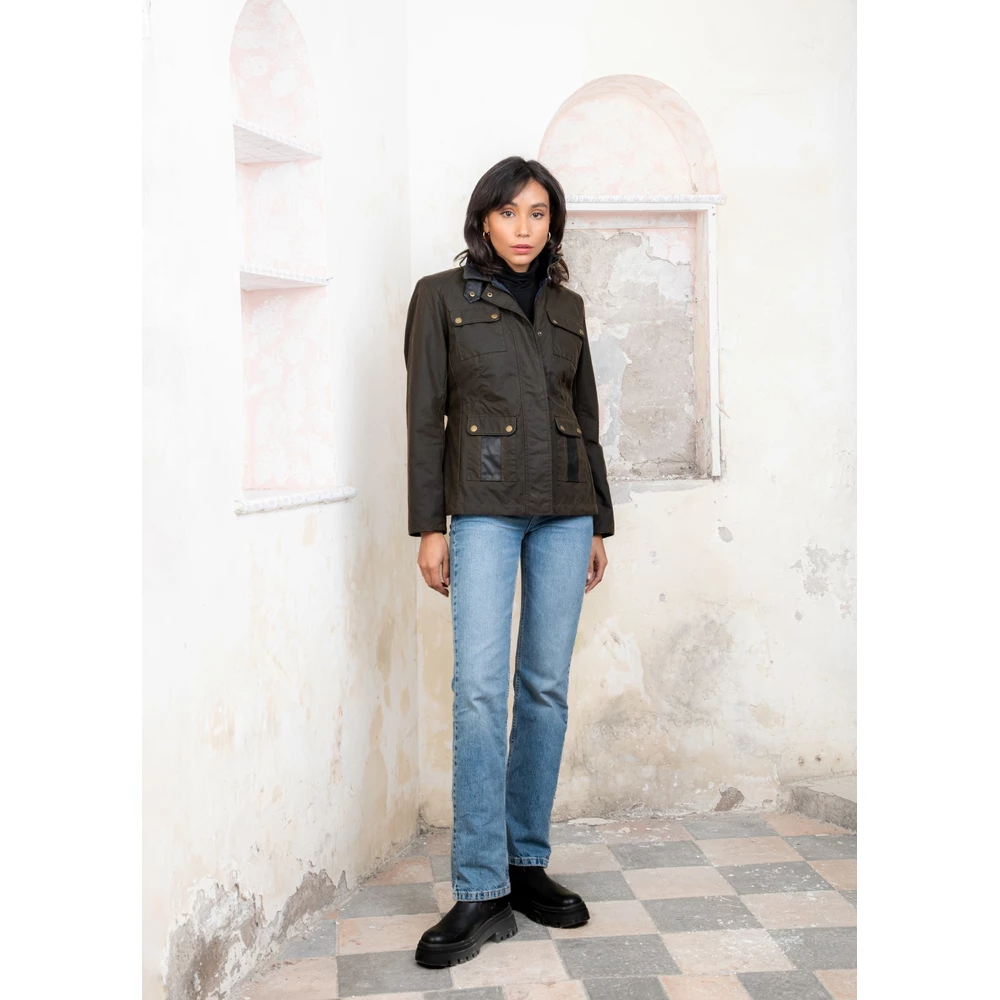 Jack Murphy Cara Utility Wax Jacket Olive