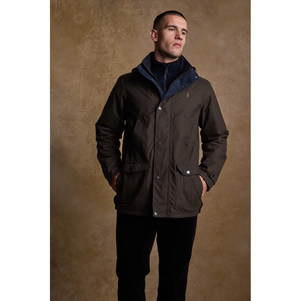 Jack Murphy Michael Waterpfoof Coat in Olive