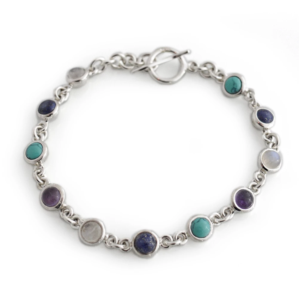 HiHo Silver Sterling Silver & Multi Stone Bracelet in Unknown