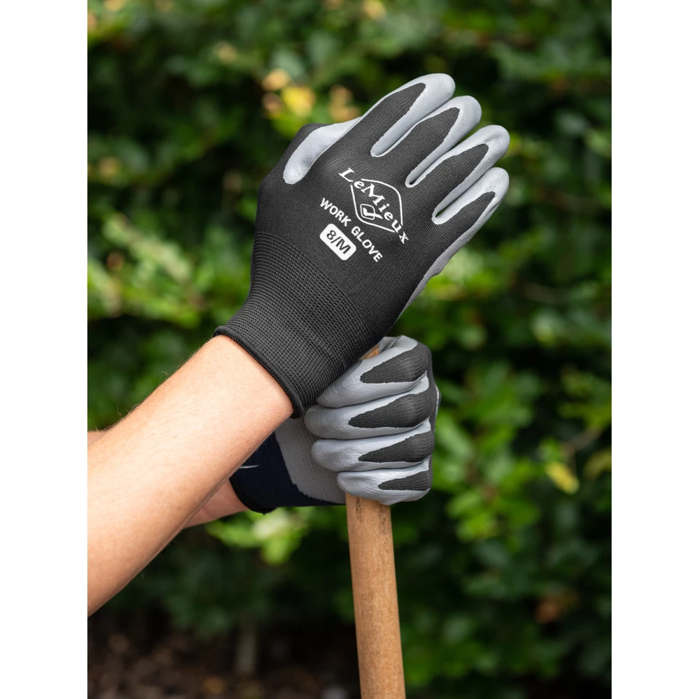 LeMieux Work Gloves  - Black in Black