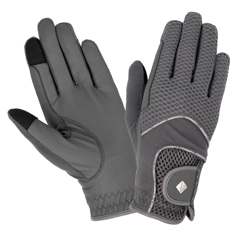 LeMieux 3D Mesh Riding Gloves  - Grey in Grey
