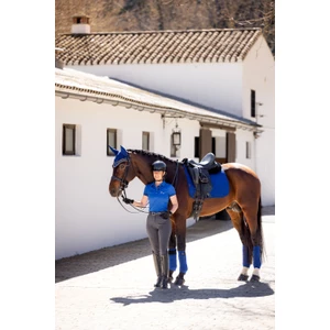 LeMieux Suede Dressage Square  - Benetton Blue in Benetton Blue