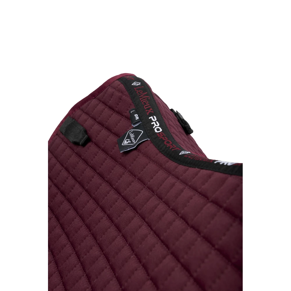 LeMieux Cotton Dressage Square  - Burgundy in Burgundy