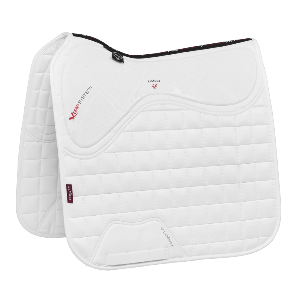 LeMieux X-Grip Silicone Dressage Square  - White in White