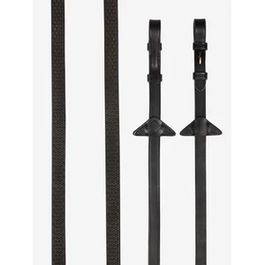 LeMieux Soft Rubber Reins - Brown/Brass in Brown/Brass