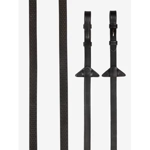 LeMieux Soft Rubber Reins  - Brown/Silver in Brown/Silver