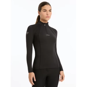 LeMieux Mia Mesh Long Sleeve Base Layer  - Black in Black
