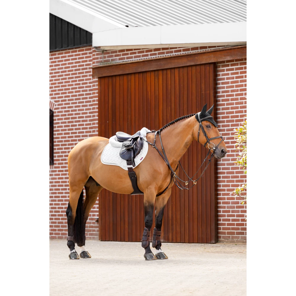 LeMieux Crystal Suede Close Contact Square  - White in White