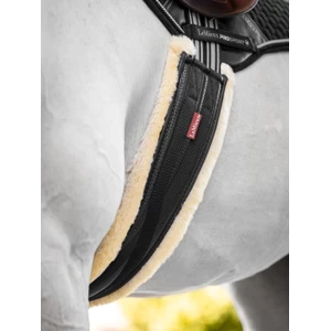 LeMieux Fleece Lined Anatomic Girth  - Black/Natural in Black/Natural