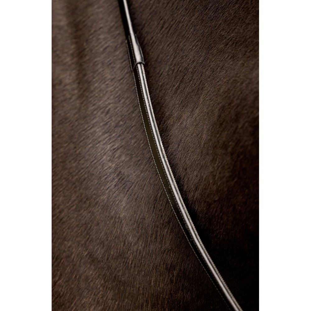 LeMieux Rubber Half Lined Reins - Black/Silver