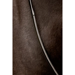LeMieux Rubber Half Lined Reins  - Black/Silver in Black/Silver