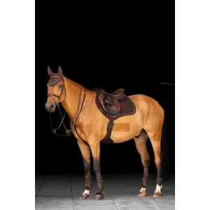 LeMieux Crystal Suede Close Contact Square  - Brown in Brown