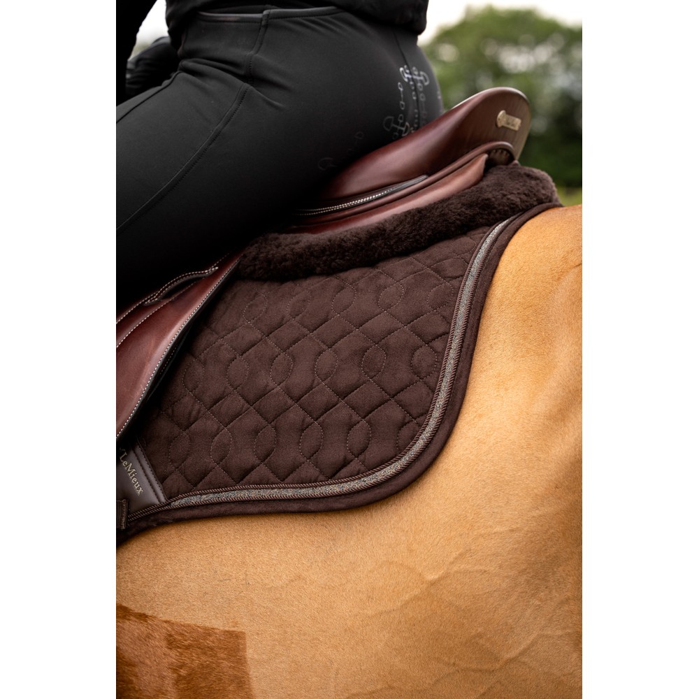 LeMieux Crystal Suede Close Contact Square - Brown