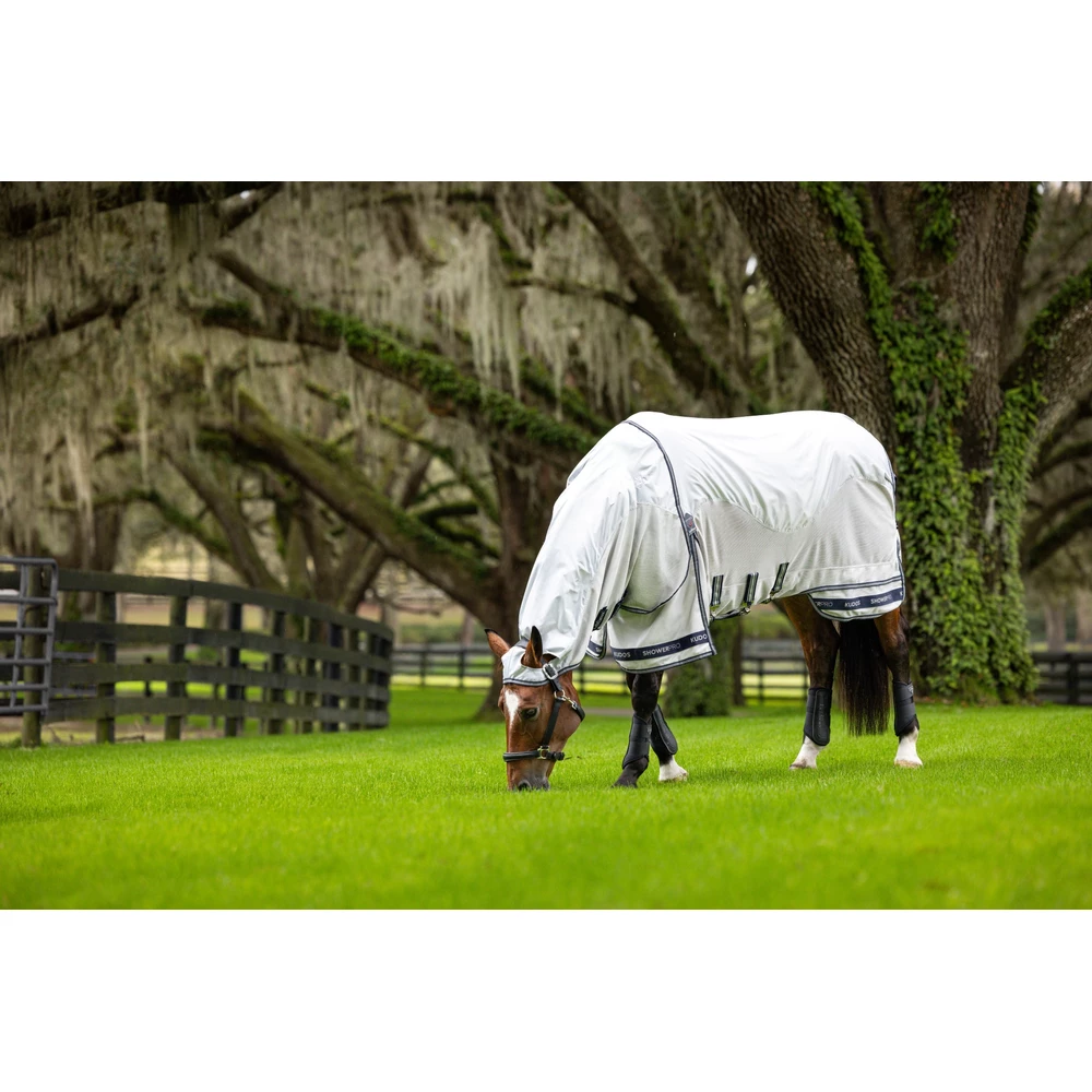 LeMieux Kudos Shower Pro Waterproof Fly Rug  - Grey in Grey