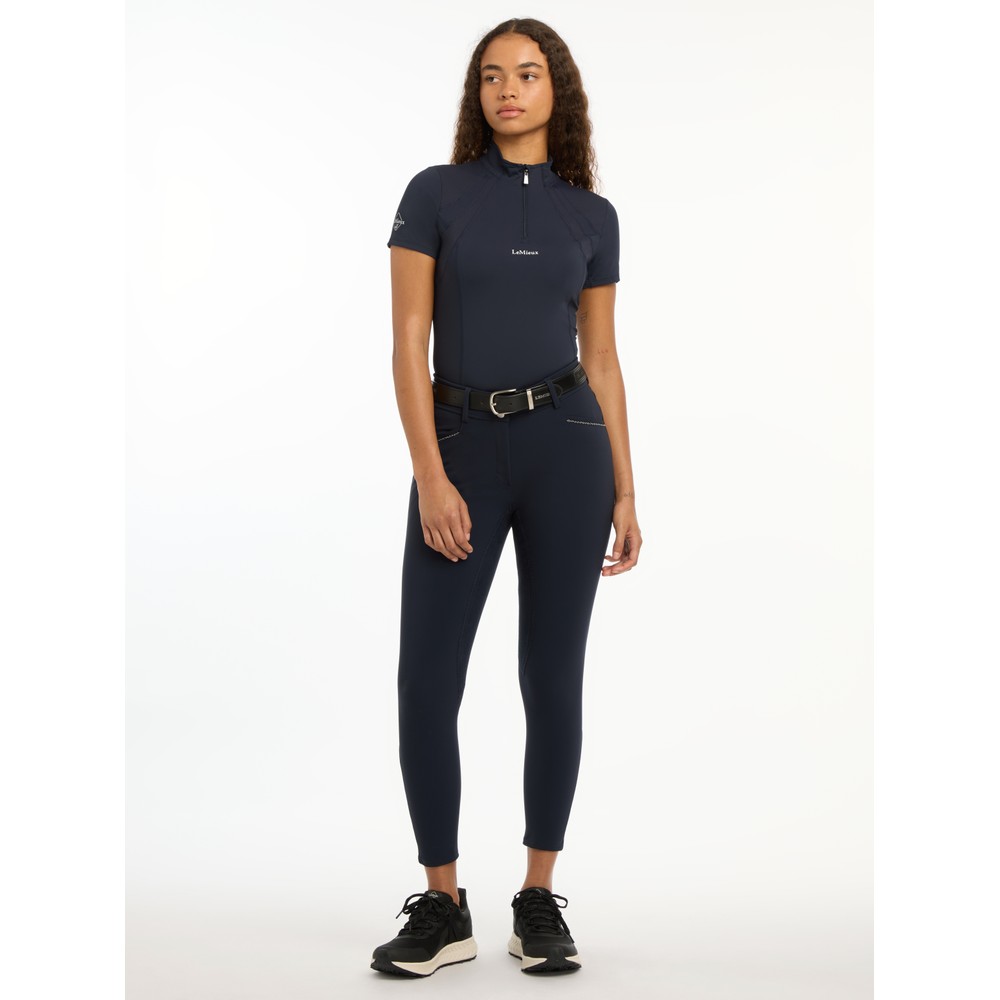 LeMieux Victoria Breech Suede Seat - Navy