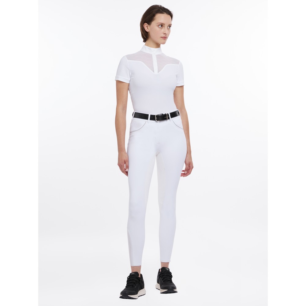 LeMieux Victoria Breech Suede Seat - White