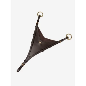 LeMieux Kudos Bib Martingale Attachment Brown/Brass- Brass/Brown in Brass/Brown